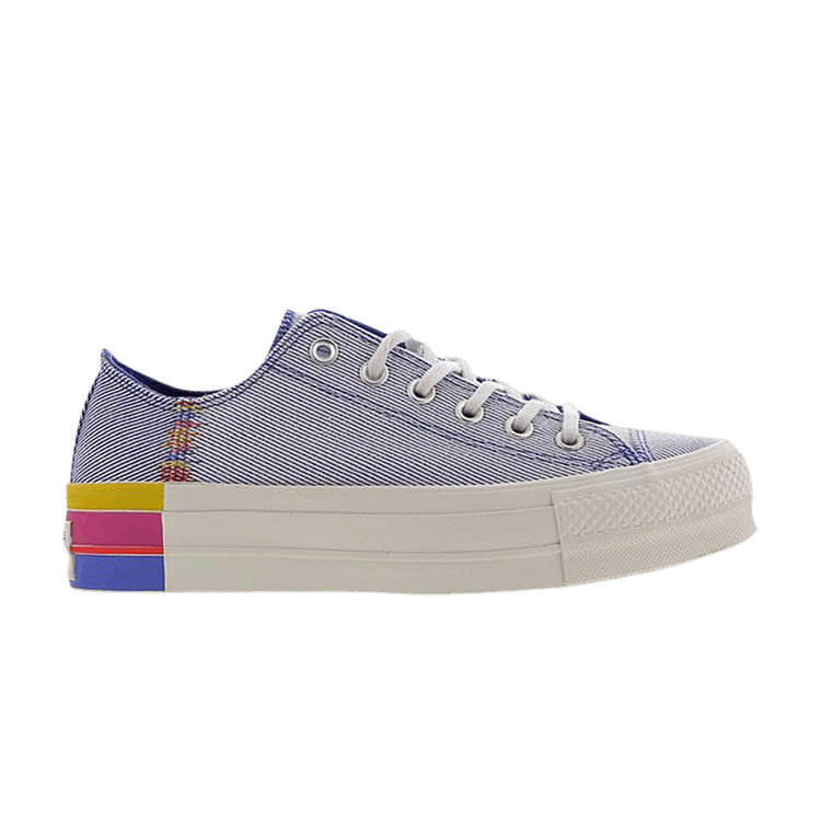 Converse Wmns Chuck Taylor All Star Lift Low 'Ranbow - Ozone Blue' — Ozone Blue/Vintage White