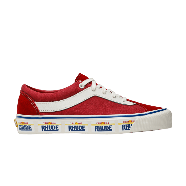 Rhude x Vans Bold Ni 'California Plate - Red' — Red/White