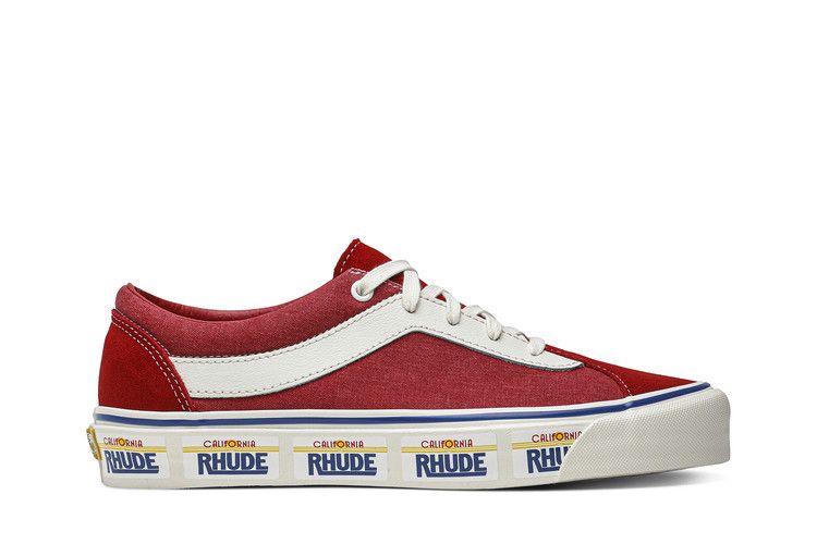 Rhude x Vans Bold Ni 'California Plate - Red' — Red/White