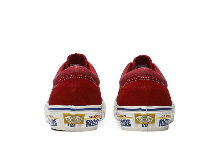 Rhude x Vans Bold Ni 'California Plate - Red' — Red/White