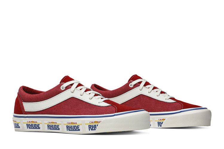 Rhude x Vans Bold Ni 'California Plate - Red' — Red/White