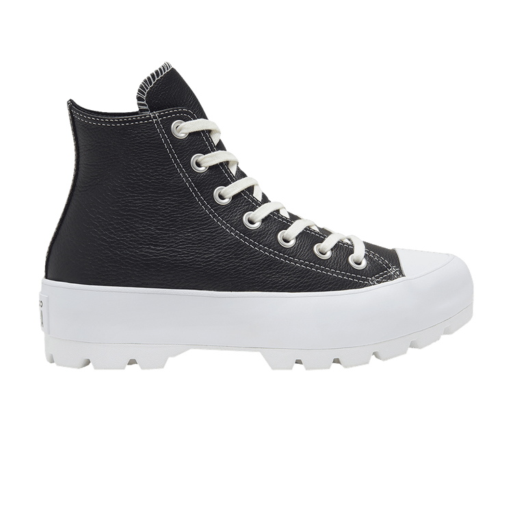Converse Wmns Chuck Taylor All Star Lugged Leather High 'Black White' — Black/White/White
