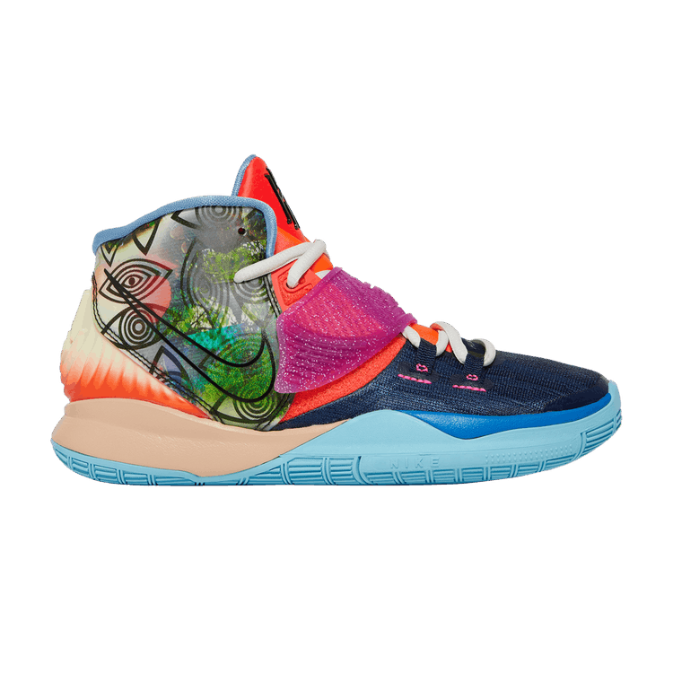 Nike Kyrie 6 Preheat GS 'Heal The World' — Midnight Navy/Bright Crimson/University Blue/Black