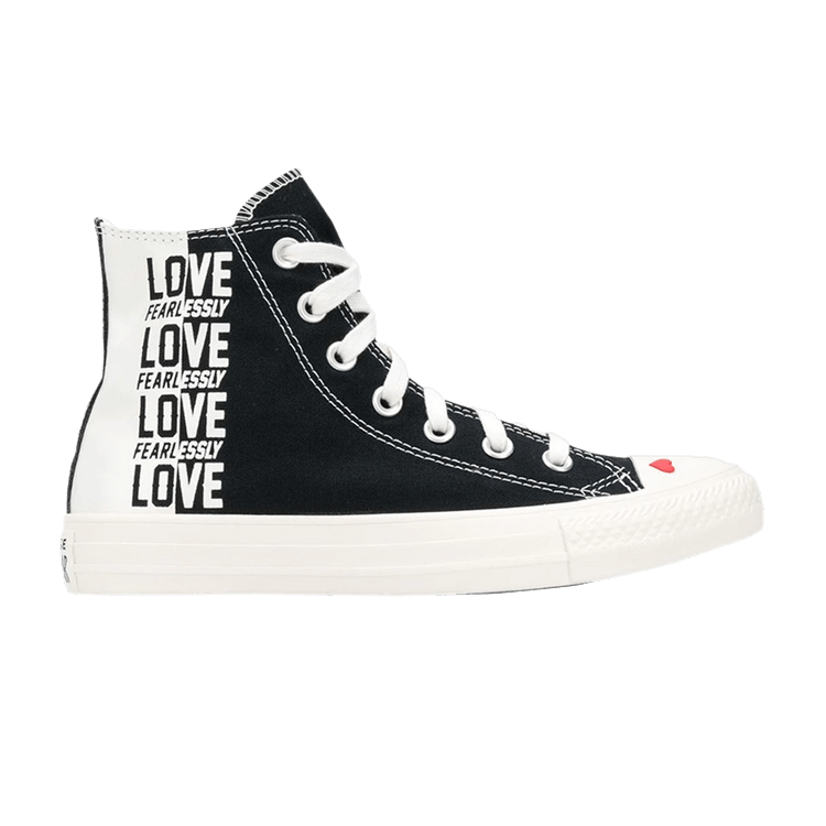 Converse Wmns Chuck Taylor All Star High 'Love Fearlessly' — Black/Egret/University Red