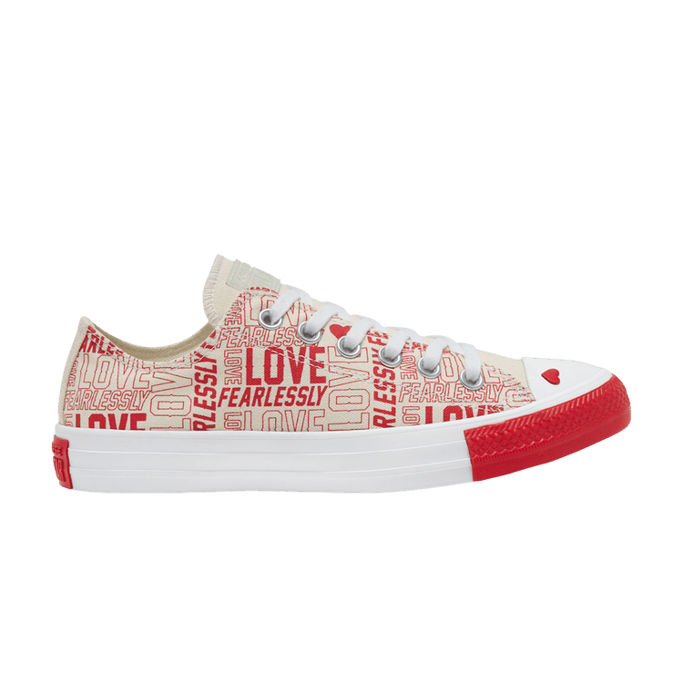 Converse Wmns Chuck Taylor All Star Low 'Love Fearlessly' — Egret/University Red/White