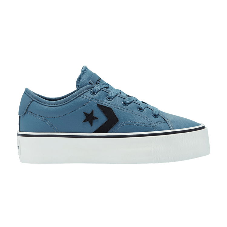 Converse Wmns Star Replay Platform Faux Leather Low 'Lakeside Blue' — Lakeside Blue/Black/Egret