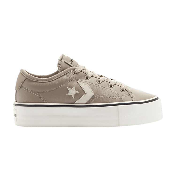 Converse Wmns Star Replay Platform Faux Leather Low 'Malted Taupe' — Malted/Black/Egret