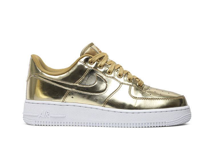 Nike Wmns Air Force 1 SP 'Liquid Metal - Gold' — Metallic Gold/White/Club Gold (2)