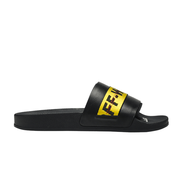 Off-White Sliders 'Black Yellow' — Black/Yellow