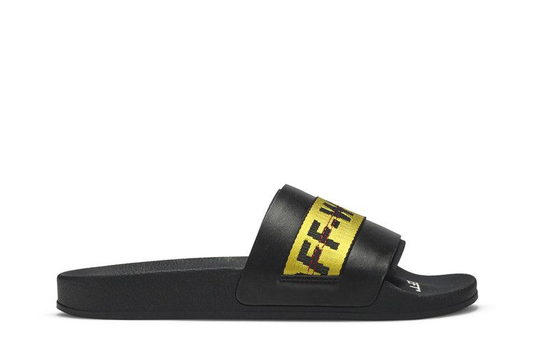 Off-White Sliders 'Black Yellow' — Black/Yellow