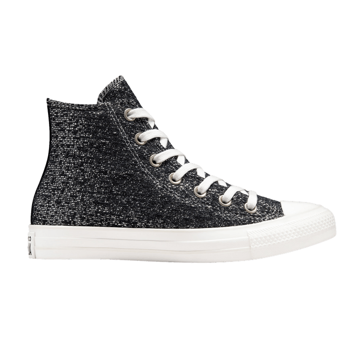 Converse Wmns Chuck Taylor All Star High 'Metallic Shimmer - Black' — Black/Silver/White