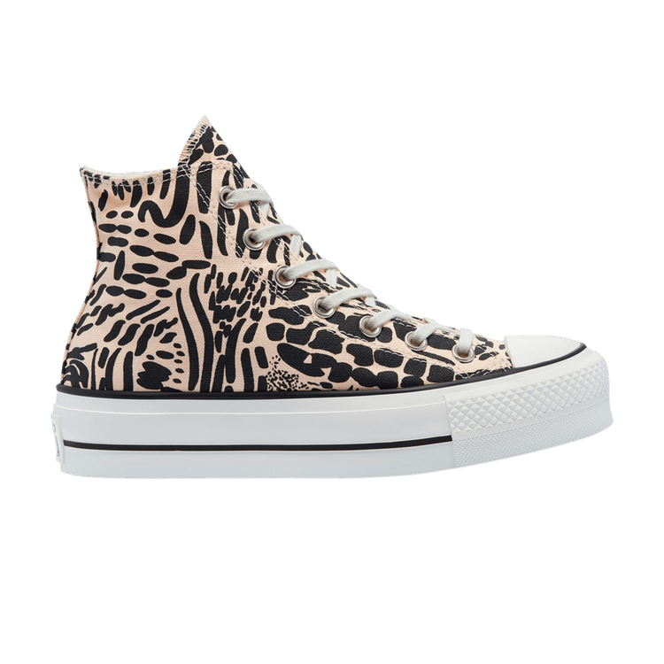Converse Wmns Chuck Taylor All Star Platform High 'Jungle Art' — Crimson Tint/Egret/Black