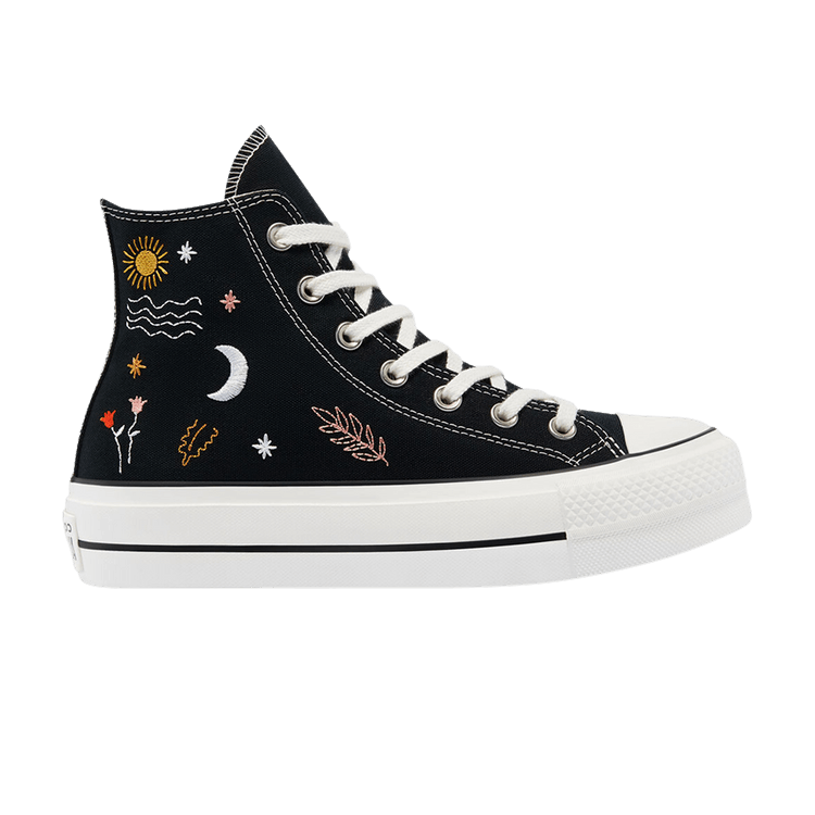 Converse Wmns Chuck Taylor All Star Platform High 'It's Okay To Wander - Black' — Black/White/Black