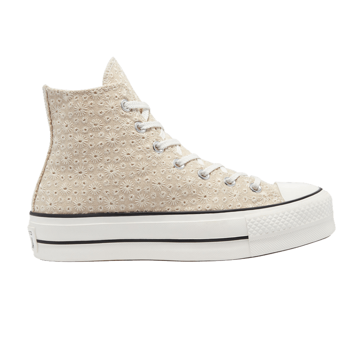 Converse Wmns Chuck Taylor All Star Platform High 'Broderie' — Farro/Natural Ivory