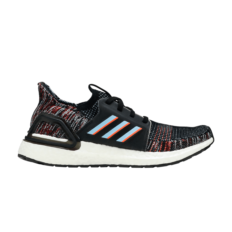 Adidas UltraBoost 19 J 'Black Multi' — Core Black/Glow Blue/Hi-Res Coral