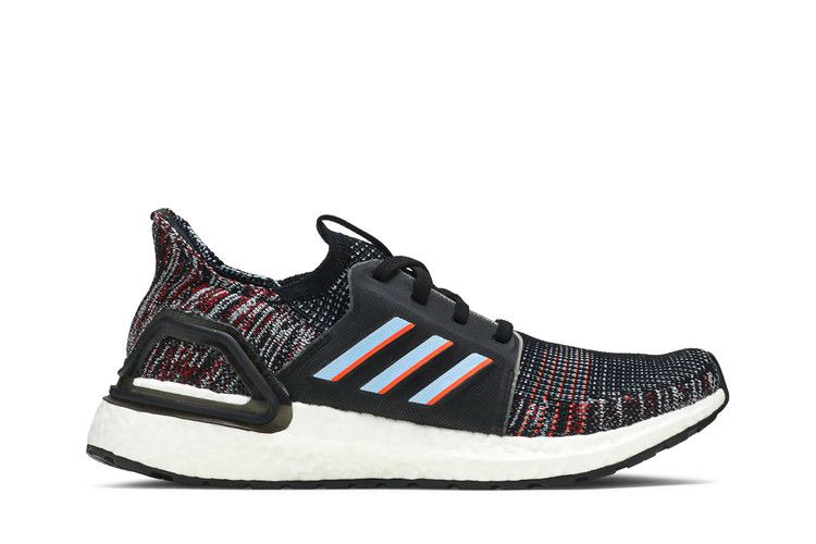 Adidas UltraBoost 19 J 'Black Multi' — Core Black/Glow Blue/Hi-Res Coral