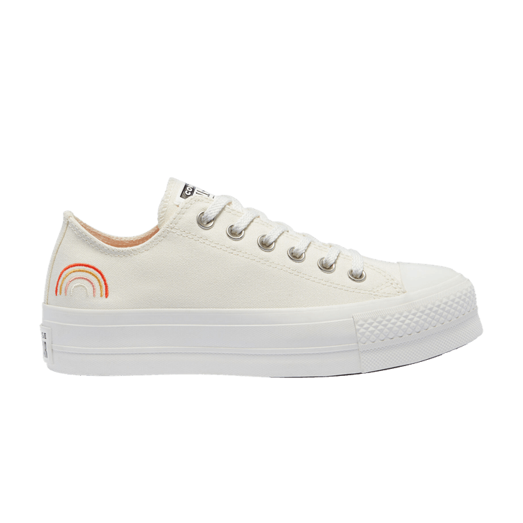 Converse Wmns Chuck Taylor All Star Platform Low 'Summer Spirit - Sun and Rainbow' — Egret/Multi/Vintage White