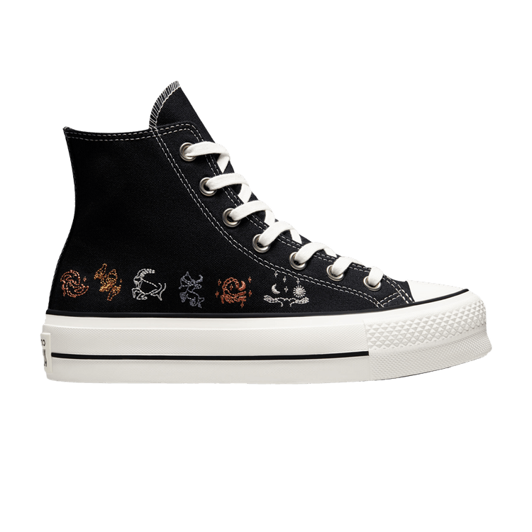 Converse Wmns Chuck Taylor All Star Platform High 'Mystic World - Zodiac Sign' — Black/Egret/Multi-Color