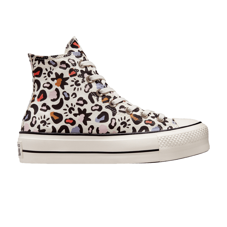 Converse Wmns Chuck Taylor All Star Platform High 'Mystic World - Multi Leopard' — Egret/Multi-Color/Black