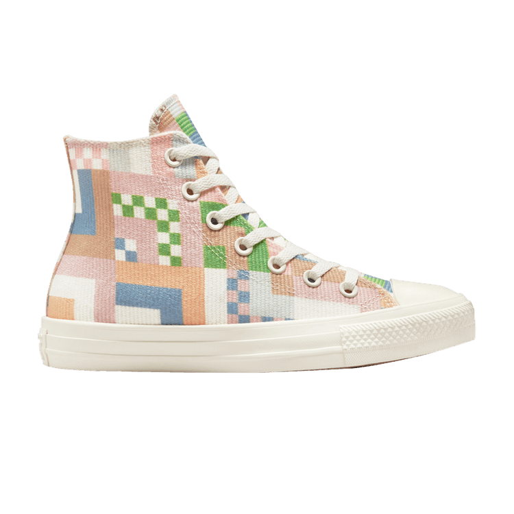 Converse Wmns Chuck Taylor All Star Crafted High 'Abstract Stripes' — Egret/Pink Clay/Indigo Oxide