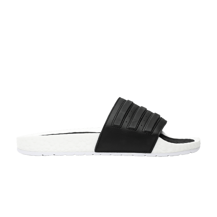 adidas Adilette Boost Slides 'Core Black' — Cloud White/Core Black/Cloud White