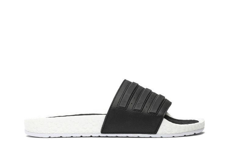 adidas Adilette Boost Slides 'Core Black' — Cloud White/Core Black/Cloud White