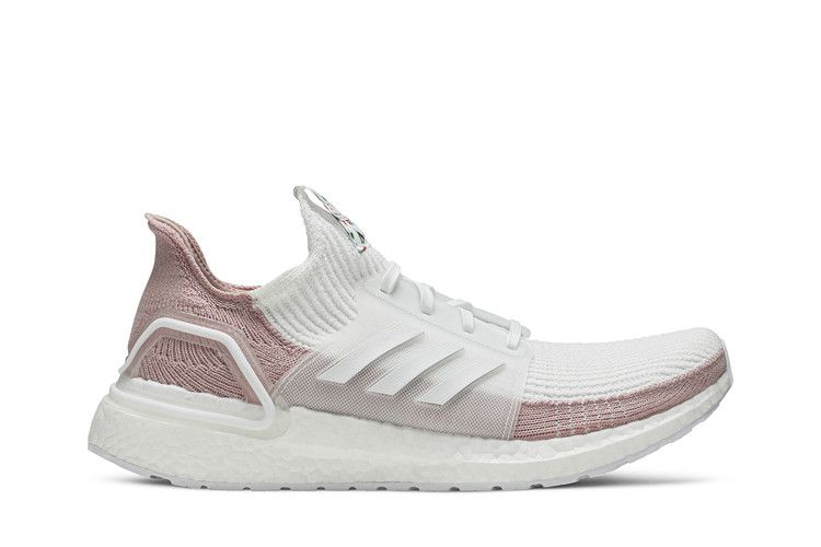 Adidas Wmns UltraBoost 19 'White Pink Spirit' — Footwear White/Footwear White/Pink Spirit