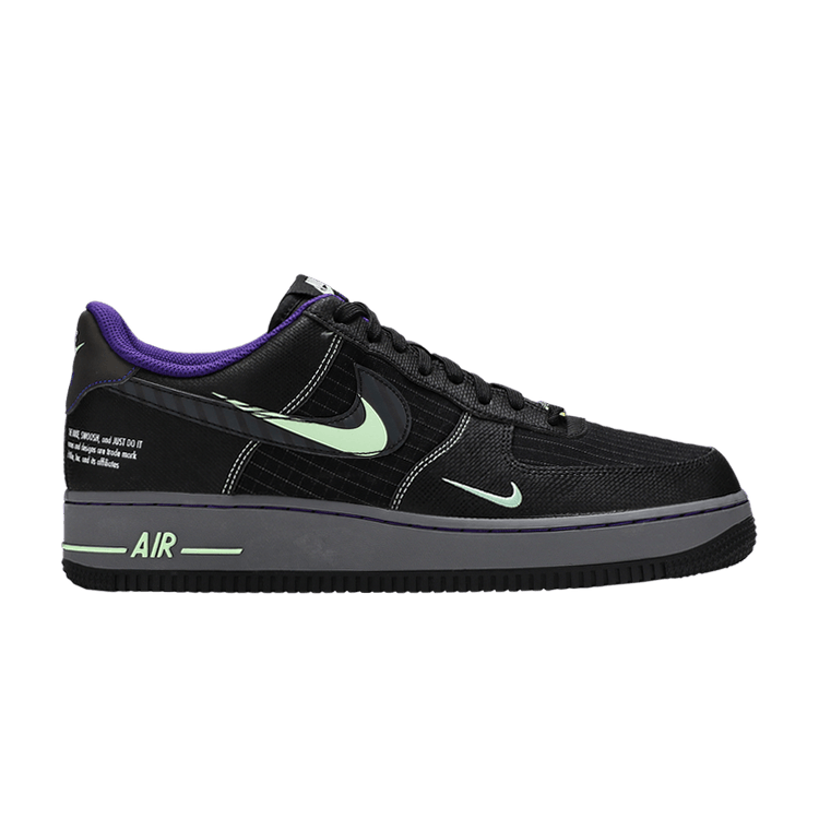 Nike Air Force 1 '07 LV8 Low 'Future Swoosh' — Black/Cool Grey/Vapor Green/Racer Blue