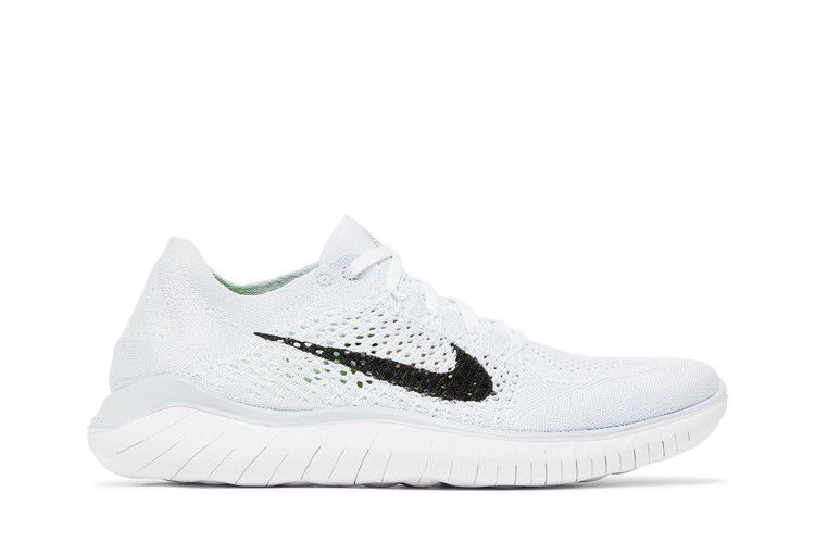 Nike Wmns Free RN Flyknit 2018 'White Platinum' — White/Black/Pure Platinum (2)