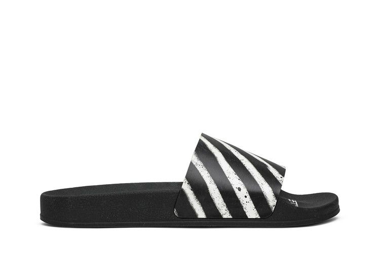 Off-White Sliders 'Graffiti - Black White' 2020 — Black/White