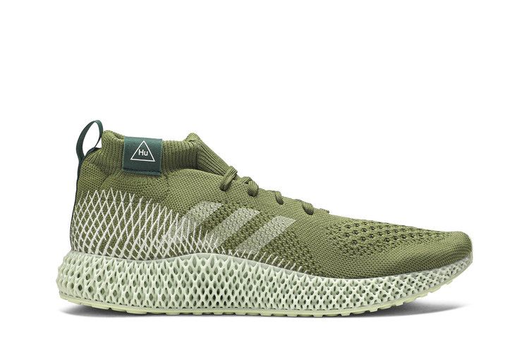 Pharrell Williams x adidas 4D Runner 'Olive' — White Tint/Core Green