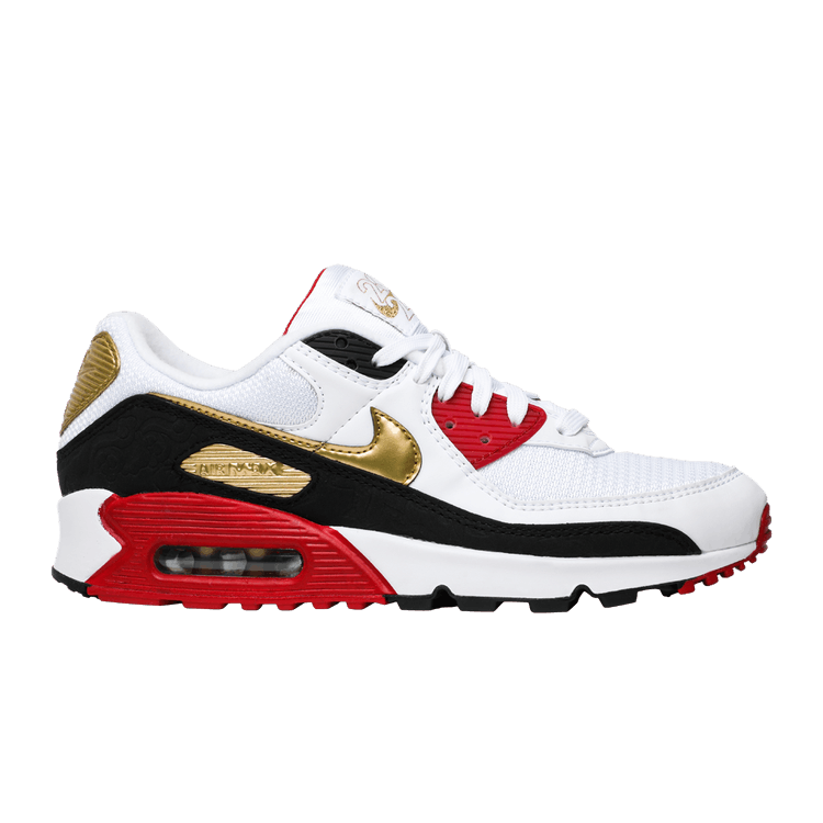 Nike Air Max 90 'Chinese New Year' — White/Noble Red/Black/Metallic Gold