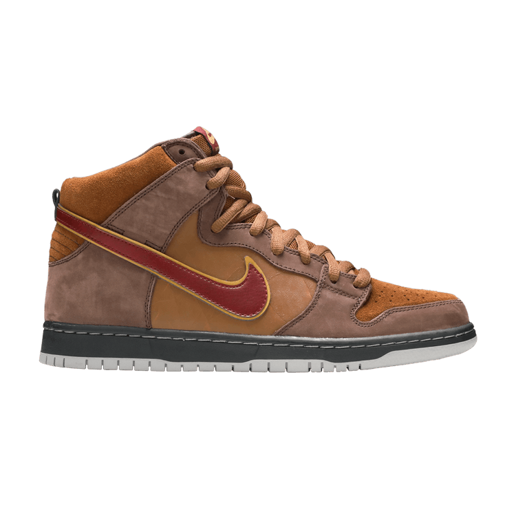 Nike Dunk High Premium SB 'Cigar City' Special Box — Dark Oak/Team Red/Light British Tan/Metallic Gold