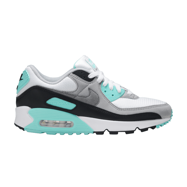 Nike Wmns Air Max 90 'Turquoise' — White/Particle Grey/Turquoise