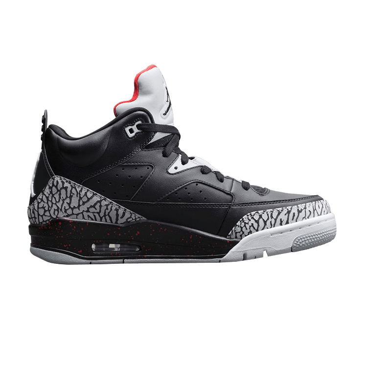 Air Jordan Son of Mars Low 'Black Cement' — Black/University Red/White