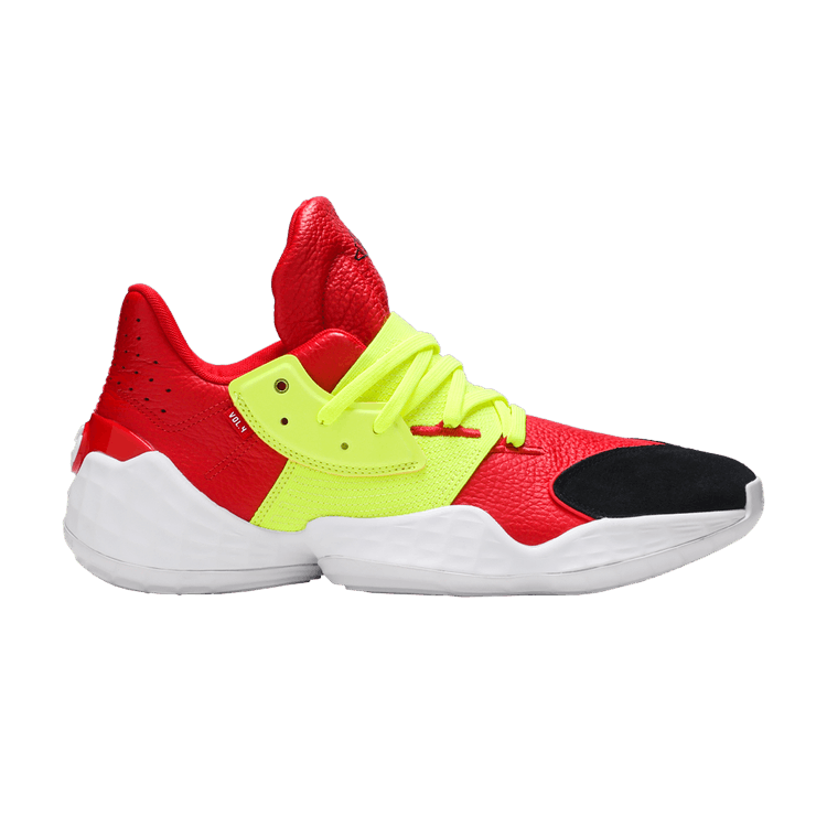 Adidas Harden Vol. 4 DP 'Red Solar Yellow' — Red/Solar Yellow/Footwear White