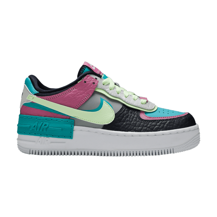 Nike Wmns Air Force 1 Shadow 'Multi-Color' — Light Smoke Grey/Barely Volt