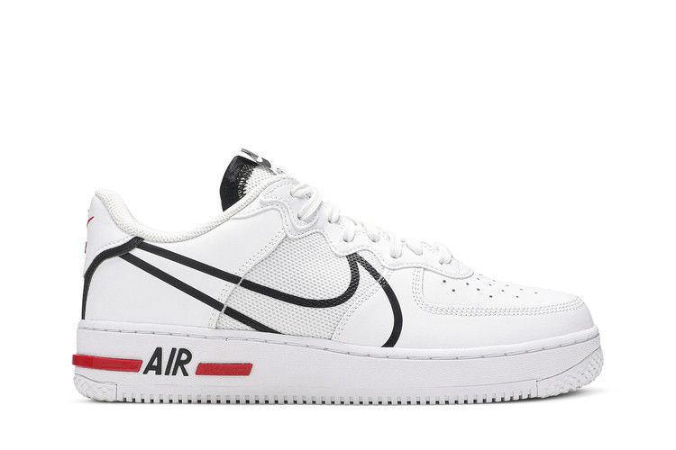 Nike Air Force 1 React 'D/MS/X' — White/Black/University Red (2)
