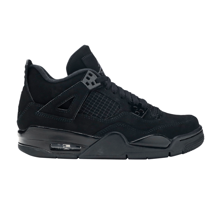Air Jordan 4 Retro GS 'Black Cat' 2020 — Black/Black/Light Graphite