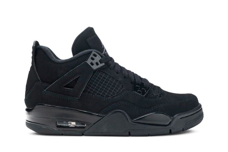 Air Jordan 4 Retro GS 'Black Cat' 2020 — Black/Black/Light Graphite