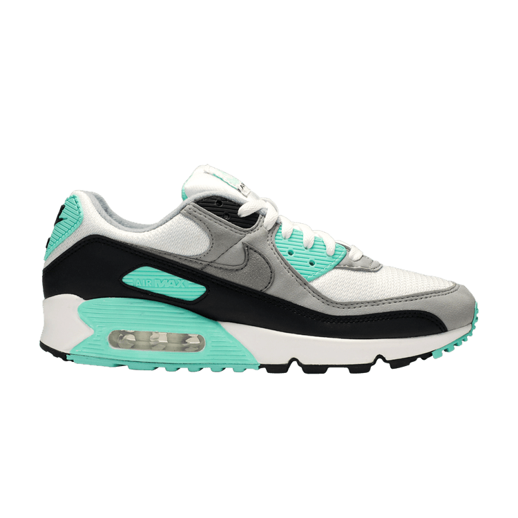Nike Air Max 90 'Hyper Turquoise' — White/Particle Grey/Hyper Turquoise/Black