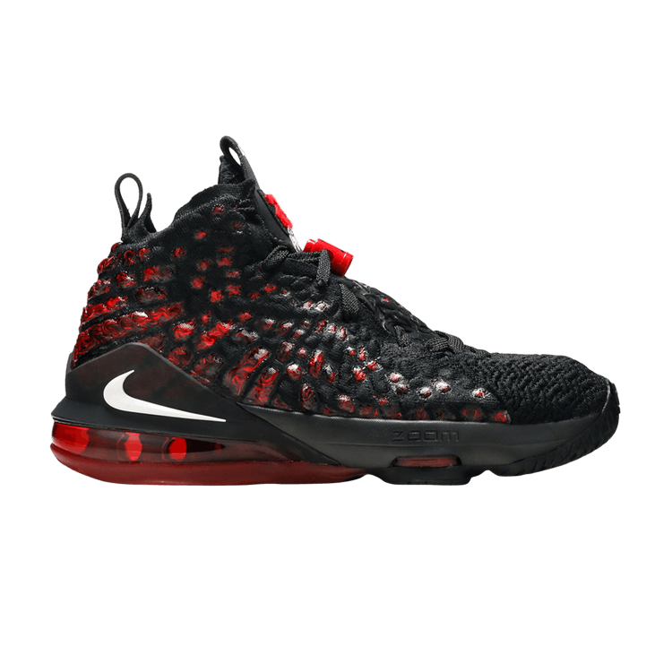 Nike LeBron 17 GS 'Infrared VI' — Black/White/University Red