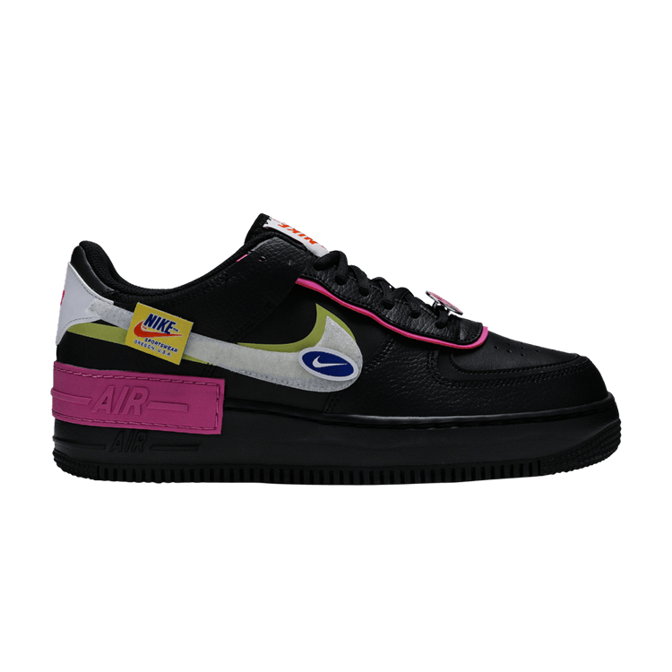 Nike Wmns Air Force 1 Shadow 'Cosmic Fuchsia' — Black/Limelight/Cosmic Fuchsia/White