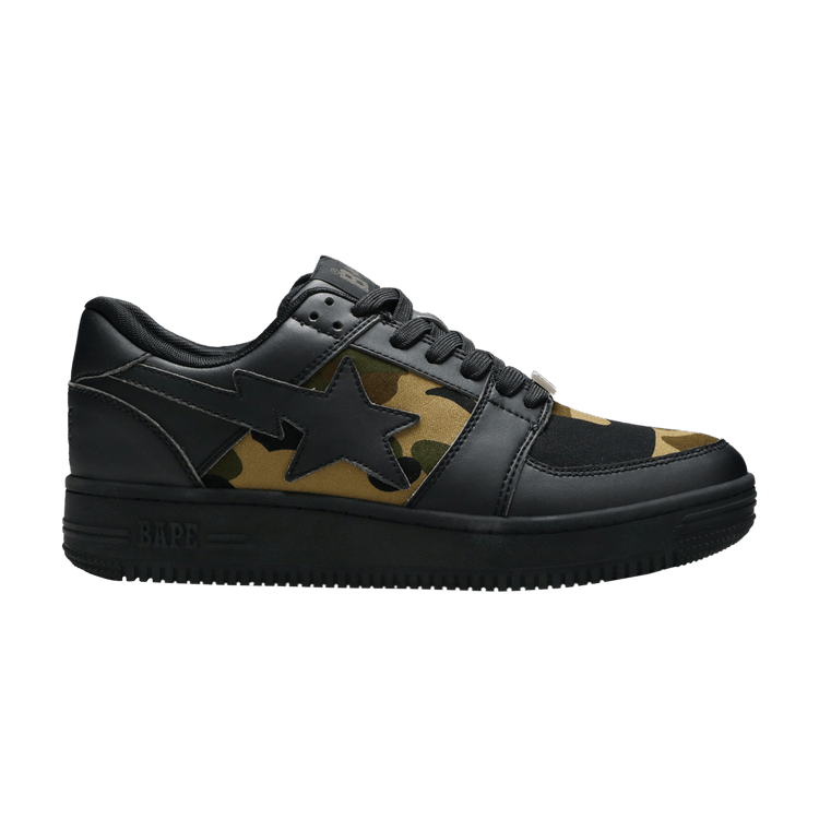 Bapesta Low M1 '1st Camo - Black' — Black/Yellow/Brown