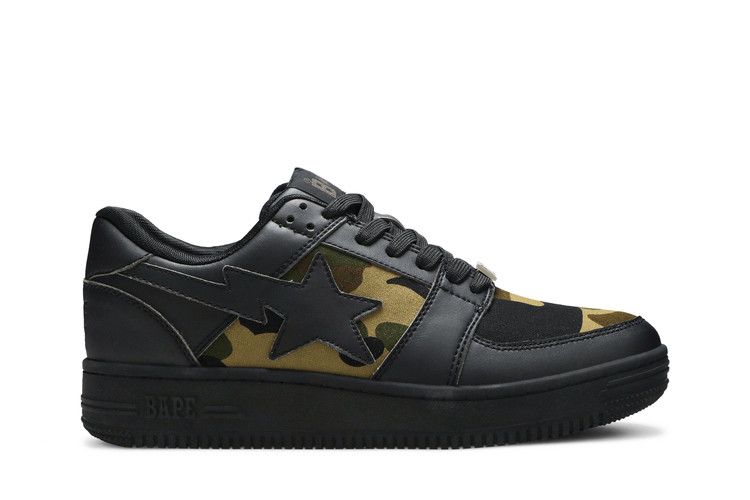 Bapesta Low M1 '1st Camo - Black' — Black/Yellow/Brown