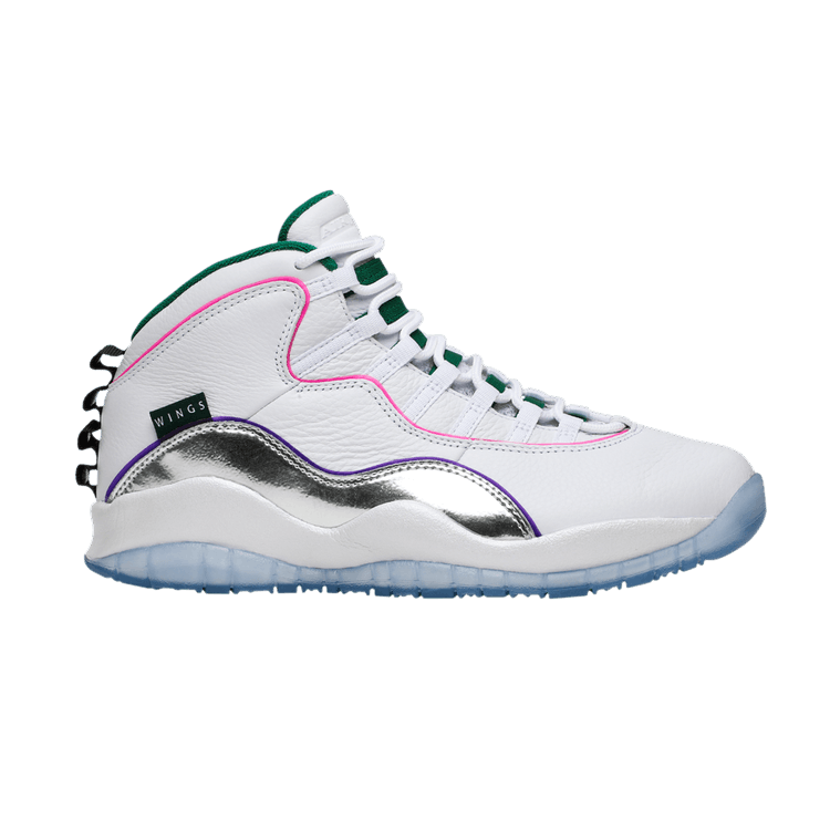 Air Jordan 10 Retro 'Wings' — White/Clover Chrome/Black