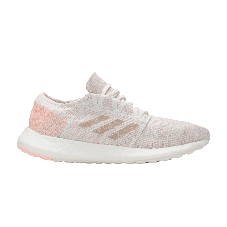 Adidas PureBoost Go J 'White Ash Pearl' — Running White/Ash Pearl/Clear Orange