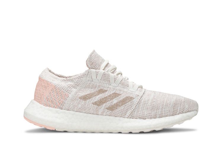 Adidas PureBoost Go J 'White Ash Pearl' — Running White/Ash Pearl/Clear Orange