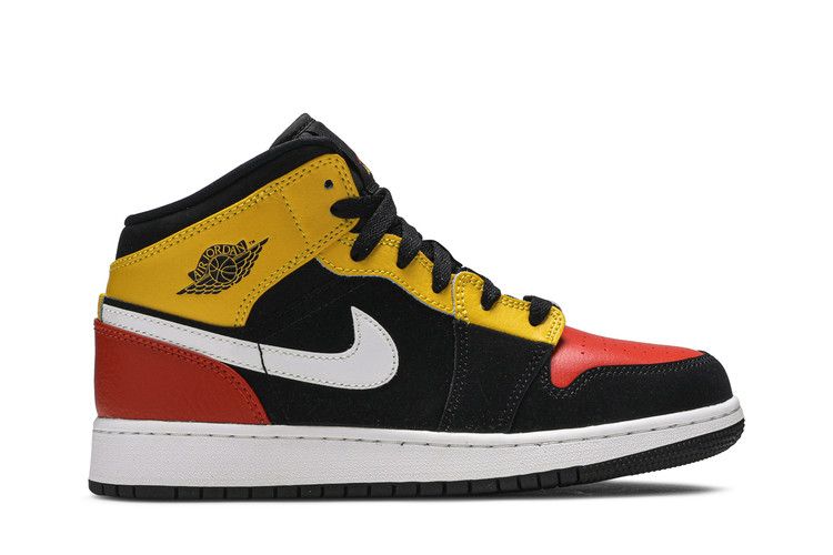 Nike Air Jordan 1 Mid SE GS 'Amarillo Team Orange' — Black/Amarillo/White/Team Orange (2)