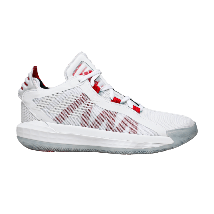 Adidas Dame 6 'Scarlet' — Cloud White/Scarlet/Core Black